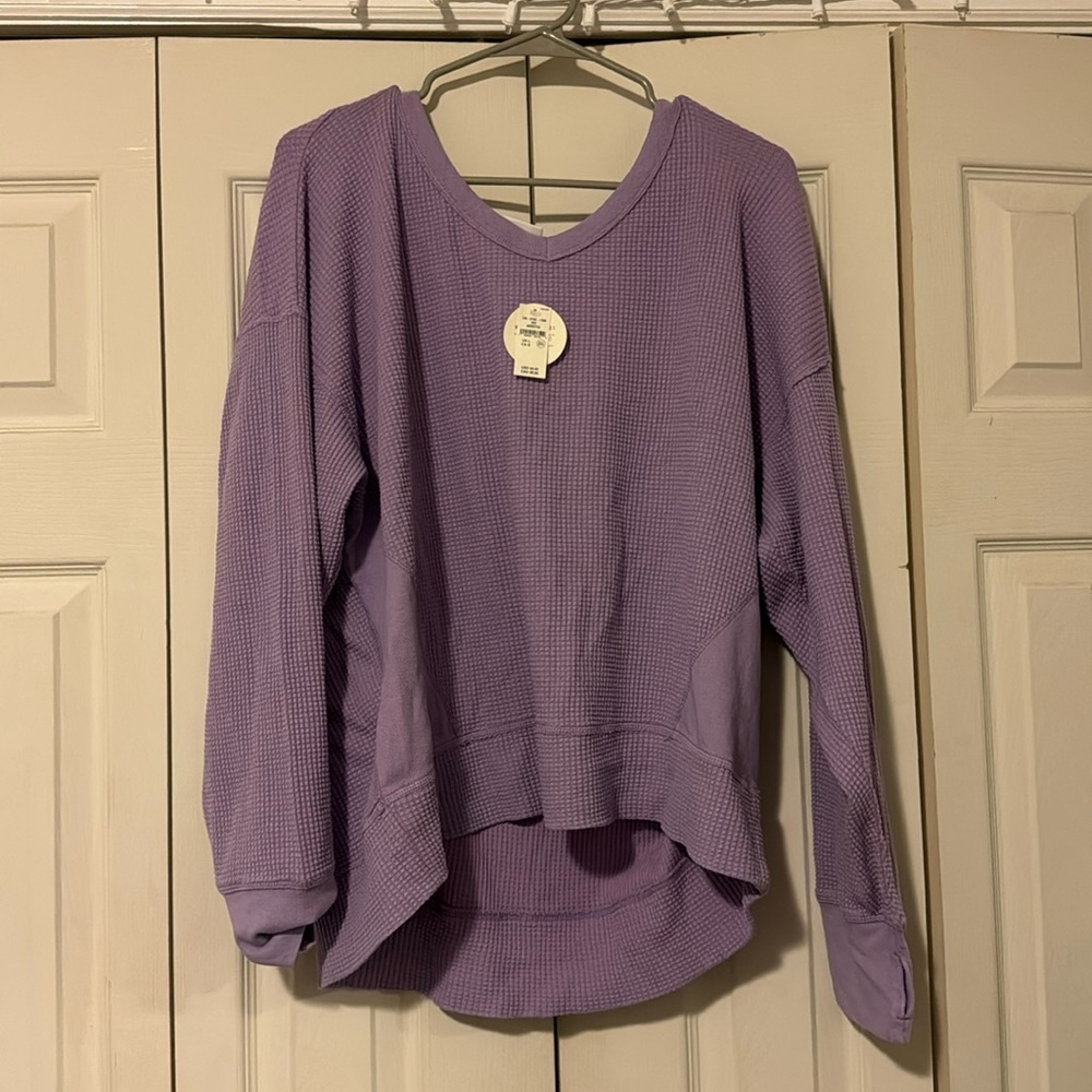 Aerie offline long sleeve t shirt. Textured size large